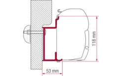 Fiamma Adattatore Tenda Da Sole Eura Mobil Karmann Montaggio A Parete