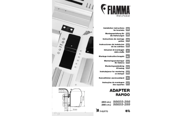 Fiamma F45 Rapido Adattatore Tenda Da Sole 400 Cm 1 Fiamma F45 Rapido Adattatore Tenda Da Sole 400 Cm