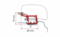 Fiamma Kit Adattatore Tendalino Renault Trafic L2 - Nero Profondo - LHD + RHD