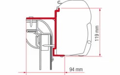 Fiamma Kit Pilote Explorateur Adattatore Tenda Da Sole Per Fiamma F45