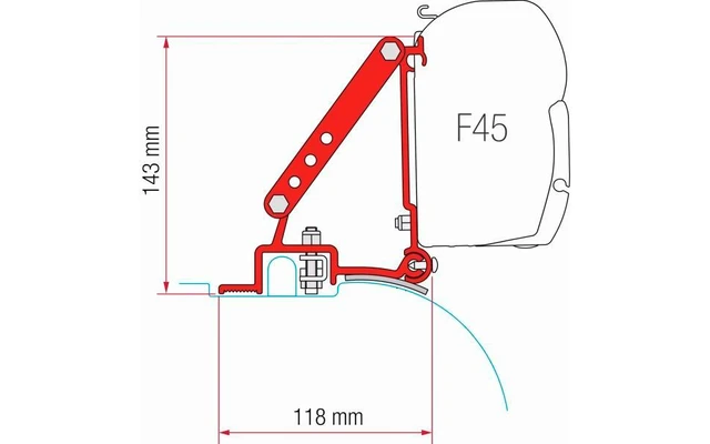 Fiamma Kit Staffe Tenda Ducato/Jumper/Boxer Tetto Alto ≥ 2006 1 Fiamma Kit Staffe Tenda Ducato/Jumper/Boxer Tetto Alto ≥ 2006