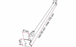 Fiamma Safety Bar Barra Portabagagli 170 Cm