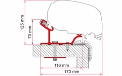 Adattatore Fiamma Carthago Malibu 340 Adattatore Tenda Da Sole Per Fiamma F80 / F65 340 -Fiamma 656061 4532355