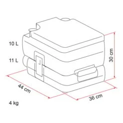 WC Portatile Fiamma Bi-pot 30 10l + 11l Bianco -Fiamma fia 01356 01 003