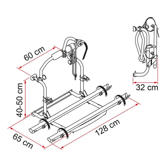Portabiciclette Fiamma CL Per 2/3 Biciclette Grigio Argentato Nero Rosso 2 Portabiciclette Fiamma CL Per 2/3 Biciclette Grigio Argentato Nero Rosso - immagine 2