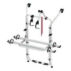 Portabiciclette Fiamma Volkswagen T5 Per 2/4 Biciclette Grigio Argentato Rosso