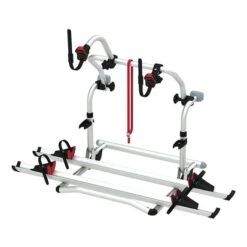 Portabiciclette Fiamma Pro C E-Bike Per 2 Biciclette Grigio Argentato Nero Rosso