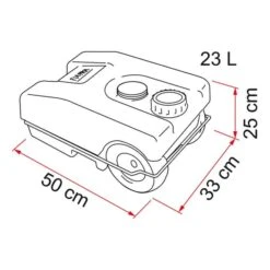 Serbatoio Portatile Fiamma Roll Tank 23W Per Acque Reflue 22,5l Grigio -Fiamma fia 02428a01 004