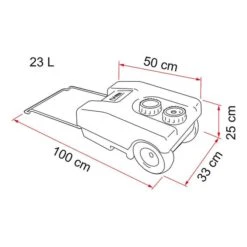 Serbatoio Portatile Fiamma Roll Tank 23W Per Acque Reflue 22,5l Grigio -Fiamma fia 02428a01 005