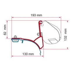 Adattatore Fiamma Kit Volkswagen T5/T6 Multivan / Transporter Binari Grigio