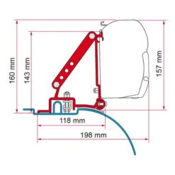 Adattatore Fiamma Kit Ducato /Jumpe/ Boxer High Roof >06 Grigio