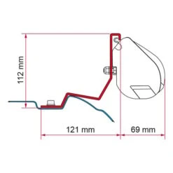 Adattatore Fiamma Kit Mercedes Viano/ Marco Polo/ Vito / V Class Nero