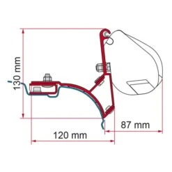 Adattatore Fiamma Kit Volkswagen T5/T6 Multivan Transporter Grigio