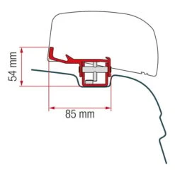 Supporto Per Tendalino F40van Fiamma Kit Volkswagen T5/T6