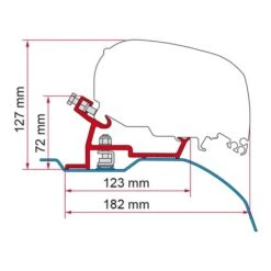 Adattatore Fiamma Kit Ducato /Jumpe/ Boxer (H2 -L4) - >06 (F80) Grigio